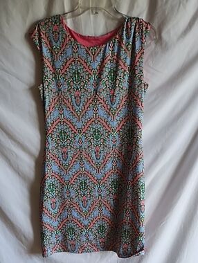Nally & Millie Pink, Blue & Green Floral Shift Dress